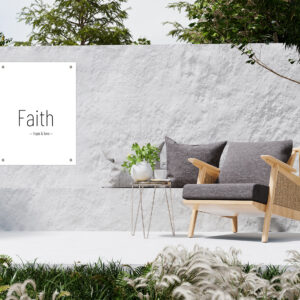 Tuinposter 'Faith hope en Love'