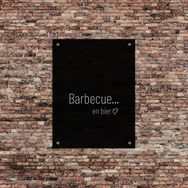 Tuinposter 'Bbq en bier'