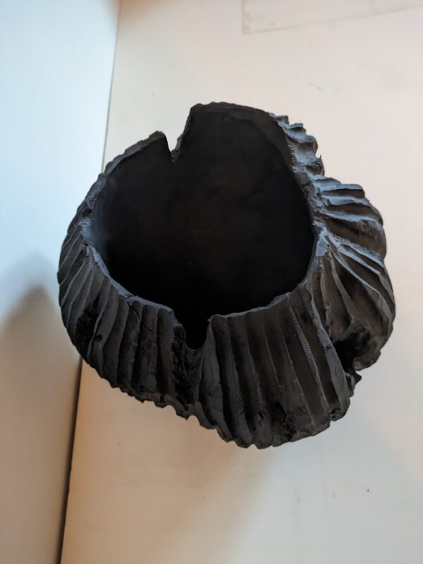 Teakbowl met ribbels - Afbeelding 2