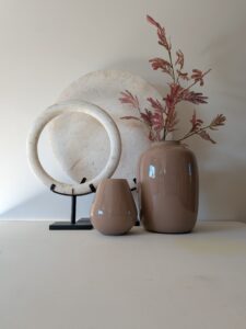 Artic vaas medium, Artic vaas, Glazen vaas, Roze kleurige vaas, Roze vaas, Oud roze vaas, Glazen vaas, Glazen bloemenvaas, Bloemenvaas met kleur