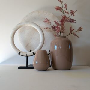 Artic vaas medium, Artic vaas, Glazen vaas, Roze kleurige vaas, Roze vaas, Oud roze vaas, Glazen vaas, Glazen bloemenvaas, Bloemenvaas met kleur