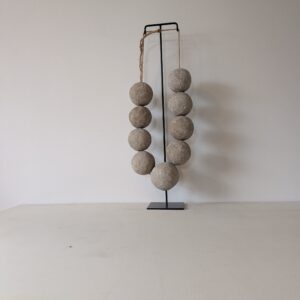 Ketting XXL cotton balls creme